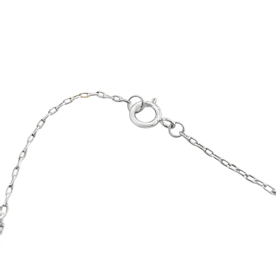 1950s Opal and Diamond Drop Pendant Necklace in 18K White Gold and Platinum